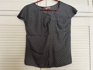 Pre-owned THOMAS PINK LONDON Pure Silk short sleeve blouse top size 8 - Picture 1 of 8
