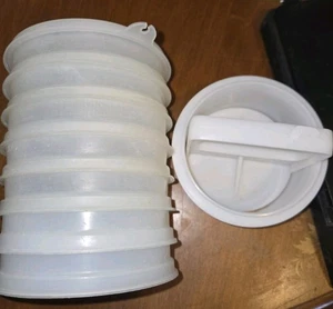 VTG Tupperware Hamburger Burger Patty Set with 7 Keepers, Ring, Press, & Lid  - Picture 1 of 4