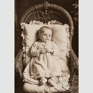 Impresión fotográfica 4 por 6 Post Mortem bebé niño funeral antigua niña victoriana 61 - Imagen 1 de 1