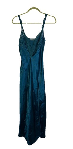 UNDERCOVER Abito vestito donna vintage anni 90 Victorias Secret piccolo raso pizzo davanti slip