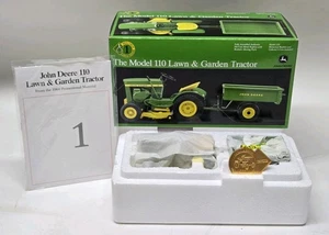 John Deere Model 110 Lawn & Garden Tractor With Dump Cart By Ertl 1/16 Precision - Picture 1 of 13
