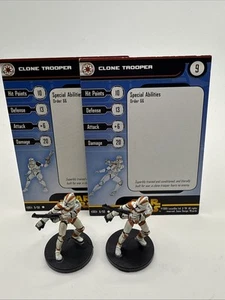 Star Wars Miniatures REVENGE OF THE SITH Clone Trooper 8/60 with card X2 - Picture 1 of 1