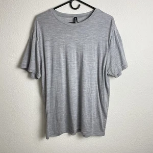 Merino Protect T Shirt Men's XL Light Gray 100% Merino Wool Short Sleeve *holes* - Picture 1 of 10