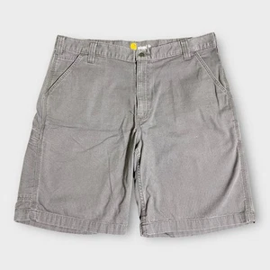 Carhartt pantaloncino uomo 38 grigio denim piatto davanti vestibilità rilassata tasche 102514-039 - Foto 1 di 20