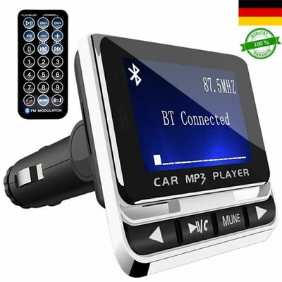 Neueste Auto KFZ Bluetooth FM Transmitter Freisprecheinrichtung MP3 Player Neu - Bild 1 von 4