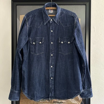 Levi’s Vintage Clothing 1950s Sawtooth Denim Western Shirt XL Big E - Image 1 of 4