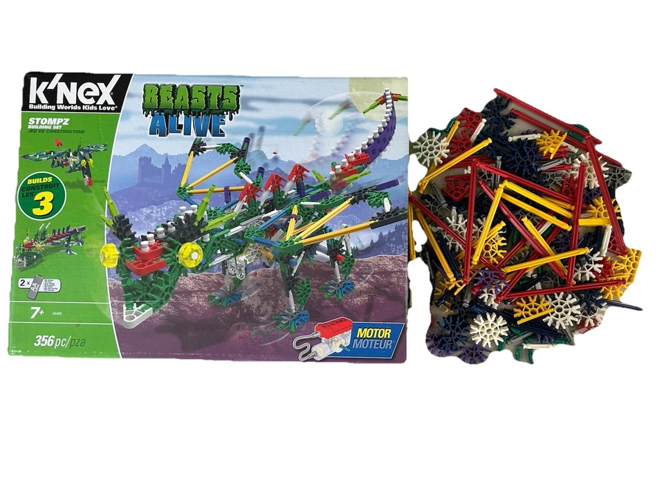 K'NEX Beasts Alive Stompz Dinosaur Building Set # 34485 Plus 200+ Extra Pieces - Image 1 of 4