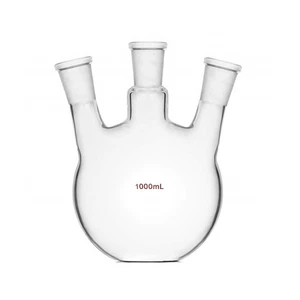 1000ml 3-Neck 24/29 Flat Bottom Glass Flask Three Neck Laboratory Boiling Vessel - Picture 1 of 1