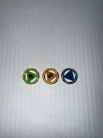 Lot 2 LEGO Atlantis Treasure Key w/ Gold Bands Blue, Green, And Orange