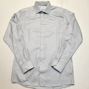 Nueva Camisa Deportiva ETON Con Botones Contemporánea Para Hombre M 15.5 39 Pata de Gallo Cuadros Gris - Imagen 1 de 6
