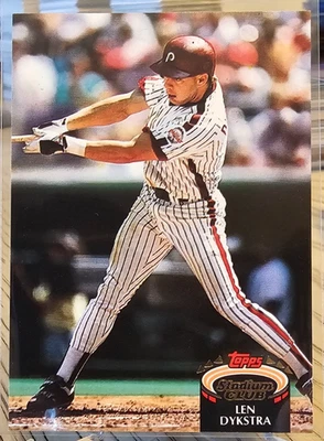 1992 Topps Stadium Club Lenny Dykstra #470 Philadelphia Phillies - Image 1 of 2