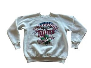 1987 Twins World Series weißes Sweatshirt Jugend Größe XL (passt Damengröße Small) - Bild 1 von 8