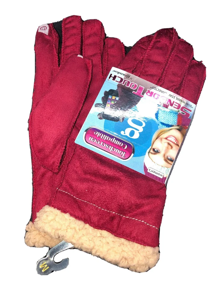 Guantes para mujer Grandoe Sensor Touch forrados M ciruela Foto 1 de 1