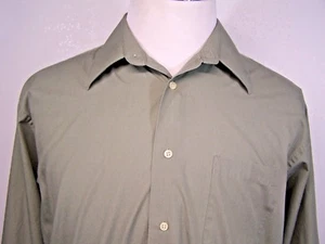 Croft & Barrow Mens Dress Shirt 15-1/2 - 16 32/33 Button Front Long Sleeve Green - Picture 1 of 9