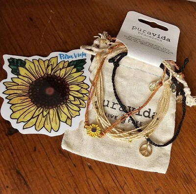 ¡¡PAQUETE RETIRADO ESTILO PAZ Y AMOR PURA VIDA PEGATINA GIRASOL!!️ENVÍO GRATUITO EL MISMO DÍA Foto 1 de 3