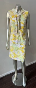 Vestido corto discoteca pastel campesino estampado lateral vintage años 70 fiesta s - Imagen 1 de 6