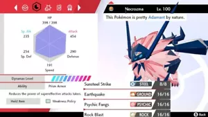 Pokemon Sword and Shield 6iv Nekrozma Dusk Mane - SZYBKA DOSTAWA! - Zdjęcie 1 z 1