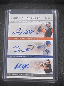 panini baseball national treasures triple auto Rutschman/witt.jr/vaughn 13/50 - Picture 1 of 3