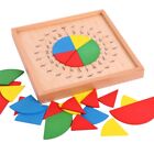 Learning Education Rainbow Color Fraction Circles Montessori Toy