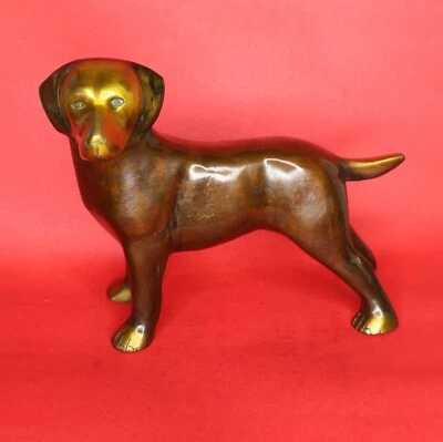 Estatuilla de perro estilo victoriano hecha a mano figura de latón Feng Shui estatua escultura Foto 1 de 4