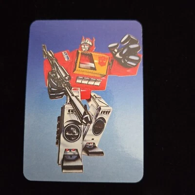 NM Transformers G1 Hasbro Action Card 1985 19 Blaster - Image 1 of 2