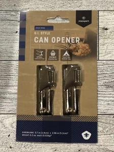 STANSPORT P-38 Style CAN OPENERS 2 PACK DURABLE STEEL Pocket Can Opener CAMPING - Picture 1 of 6