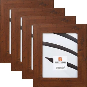 Craig Frames Flat 2" Wide Distressed Rustic Brown Picture Frames & Poster Frames - Picture 1 of 11