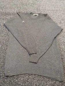PROQUIP Golf Jumper Men Medium Grey Wool Knit Waterproof Thermal Lambswool - Picture 1 of 12