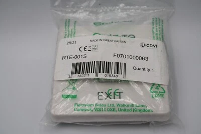 CDVI RTE Standard Kunststoff-Ausgangsschalter - RTE-001S - KEINE RÜCKBOX - NUR SCHALTERPLATTE