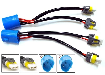 Conversion Wire 9004 HB1 TO 9005 9006 Two Harness Head Light Adapter Plug Play - Image 1 of 4