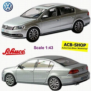 VW Volkswagen Passat B7 Sedán Tipo 3C 2010-14 Plata Metálico 1:43 Schuco - Imagen 1 de 4