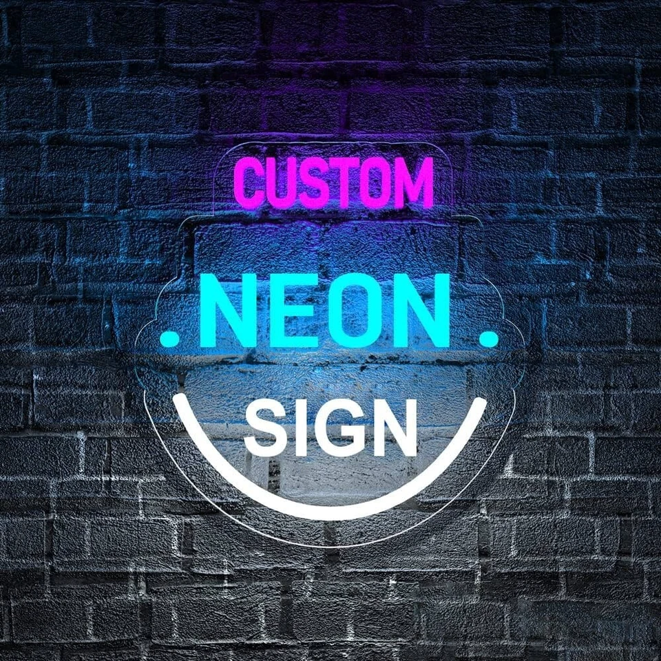 Letrero de luz LED de neón - Decoración de pared personalizada para bodas, cumpleaños, bares y fiestas Foto 1 de 4