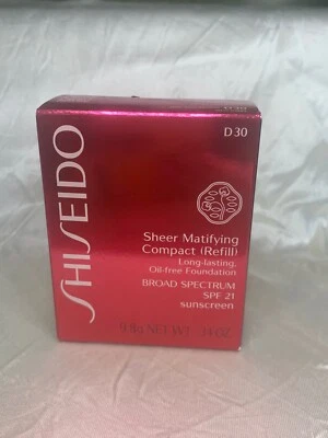 Shiseido Sheer Matifying Compact Refill 9.8g Foundation Very Rich Brown D 30 - Image 1 of 4