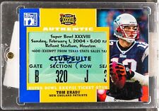 Tom Brady 2007 Topps Tx Super Bowl Ticket STub (AUTHENTIC SB 38) AUTO WOW