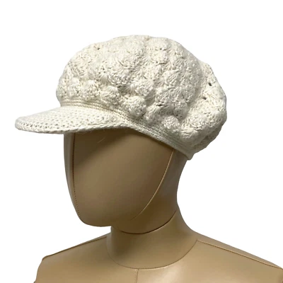 Gorras de esquí 100 % alpaca para mujer con visera de punto sombrero hechas en peruano Foto 1 de 4