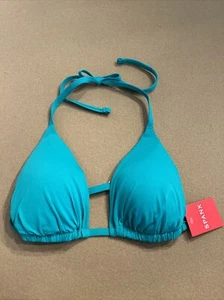 Spanx Women's Bikini Swim Triangle Top Mystic Green Size Small - Picture 1 of 3
