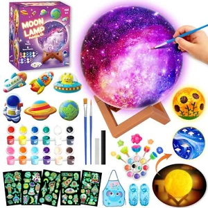 Goodyking Paint Your Own Moon Lamp Kit Diy 3d Space Moon Night Light Crafts For - Picture 1 of 7