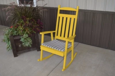 A&L Furniture Co. Amish-Made Pine Classic Porch Rocker, Available in 18 Finishes - Image 1 of 4