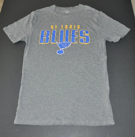BNWT St. Louis Blues Mens Gray T-Shirt (S) Small Jersey Shirt Cover