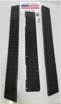 PBR PRODUCTS YAMAHA GOLF CART-DIAMOND PLATE ROCKERS G2-G9 Rocker panels & Kick Black Made USA