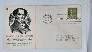 Martin Van Buren First Day Cover - Picture 1 of 2