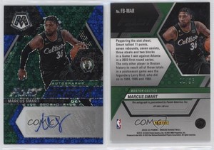 2022-23 Panini Mosaic Auto Fast Break Blue Prizm /25 Marcus Smart #FB-MAR Auto