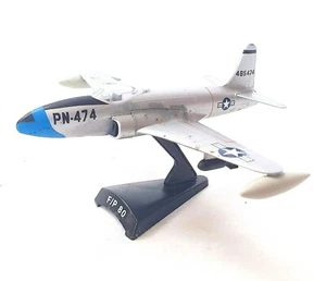 Postage Stamp Planes 1:100 USAF LOCKHEED F/P 80 Jet Fighter Plane Metal + Stand - Picture 1 of 9
