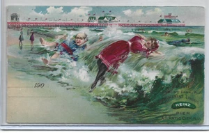 HEINZ  PERMANENT EXHIBIT,ASBURY PARK,NJ~BATHING HEINZ PIER~ATLANTIC CITY,NJ - Picture 1 of 2