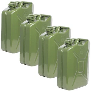 Kanister na benzynę Kanister na paliwo Kanister Diesel 4x metal 20 litrów oliwkowy zielony - Zdjęcie 1 z 4