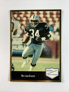 Bo Jackson Los Angeles Raiders #35 National Promo Stamp Football Card NM Rare - Picture 1 of 2
