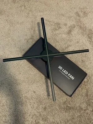 HD LED 3D Hologram Projector Holographic Display Fan Cmedsign USA 65cm 26” - Image 1 of 4