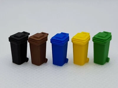 3D-Printz: 10x Mülltonnen in versch. Farben für Spur H0 aus Eigenproduktion