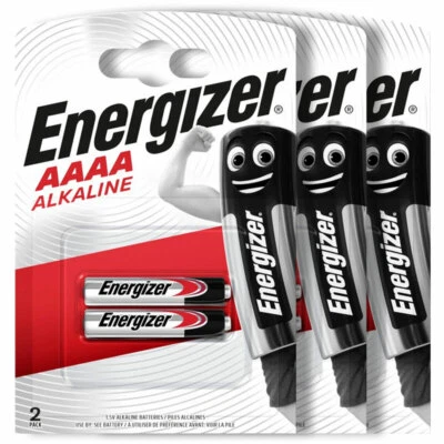 6 x Pilas Energizer AAAA Alcalinas 1.5V MX2500 E96 LR61 MN2500 Pack de 2 Foto 1 de 4