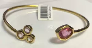 Bracciale - Fascia-Oro con Pietre Preziose Rosa & Chiare - Gioielli - Foto 1 di 2